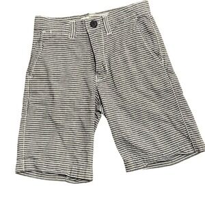 Paper‎ Denim & Cloth Boys Chino Shorts Size 8 Gray Stripe Cotton Preppy